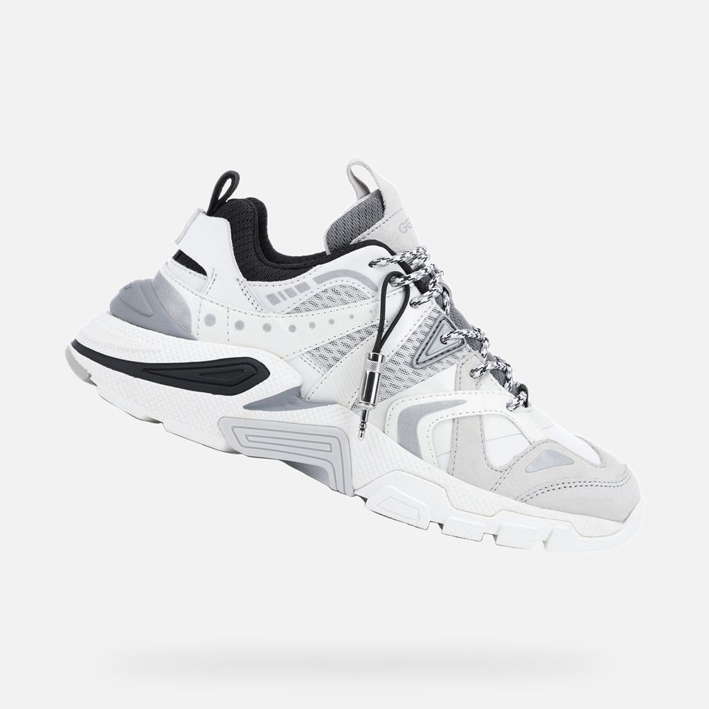 Tenis Geox Homem Branco/Pretas - T01 Phonica - XWVNQ7460